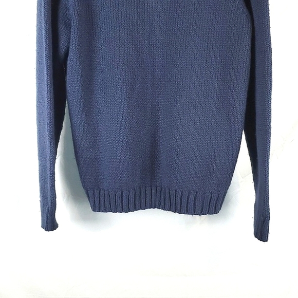 Vintage Handloomed‎ Leon Levin Blue Button Front Cardigan - Picture 7 of 7